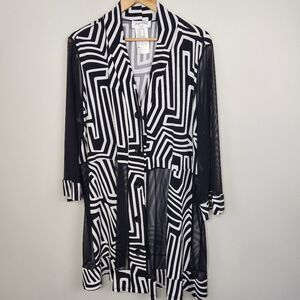 Joseph Ribkoff Monochromatic Sheer Sleeve Jacket Size 20 dressy
